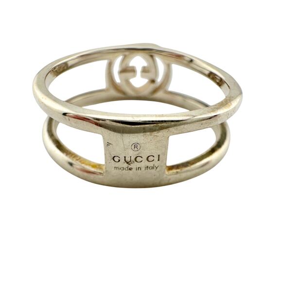Gucci Interlocking G Open Band Ring Size 5.75 (11) - Picture 2 of 13